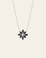 Cámellia Black Onyx Pearl Necklace - CAMELLIA 18" Silver