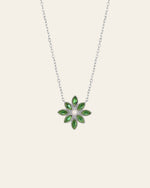Cámellia Emerald Pearl Necklace - CAMELLIA 18" White Gold