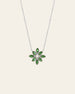 Cámellia Emerald Pearl Necklace - CAMELLIA 18" White Gold