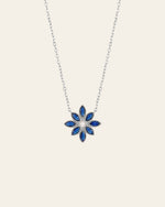 Cámellia Sapphire Pearl Necklace - CAMELLIA 18" White Gold
