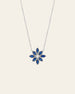 Cámellia Sapphire Pearl Necklace - CAMELLIA 18" White Gold