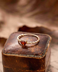 Rita Garnet Heart Ring