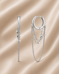 Chain Huggie Hoop Earrings Everyday Jewelry, 35 mm – Sleeper