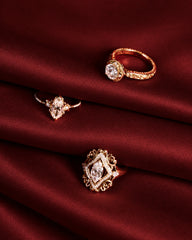 Marquise Lab-Grown Diamond Filigree Ring in 18K Solid Gold