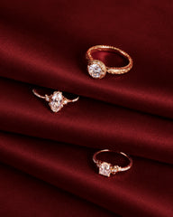 Round Lab-Grown Diamond Filigree Engagement Ring in 18K Solid Gold