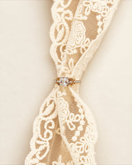 Elongated Cushion Lab-Grown Diamond Floral Engagement Ring in 18K Solid Gold