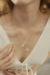 New York Birthstone Pentagram Necklaces - CAMELLIA Garnet