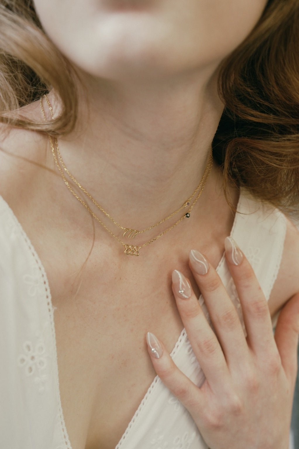 888 Angel Number Choker with Onyx - CAMELLIA