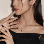 Claire Garnet Diamond Jewelry Set - CAMELLIA